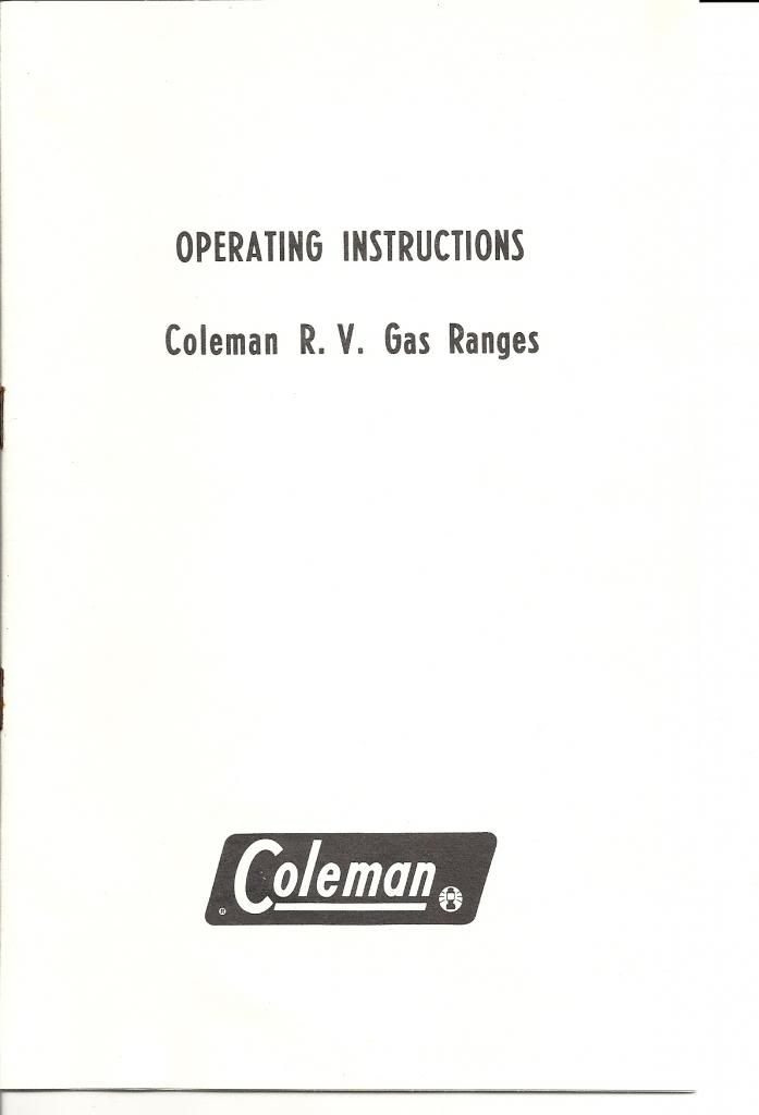 Coleman /Holiday stove manual Vintage Trailer Talk